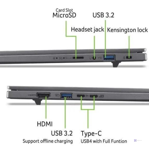 Notebook Acer Aspire 16 A16-A71M 16"WUXGA IPS/Ryzen AI 5 430/16GB/512GB PCIe SSD/W11H