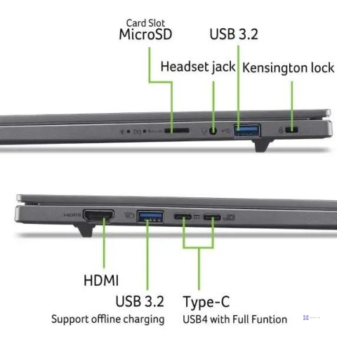 Notebook Acer Aspire 16 A16-A71M 16"WUXGA OLED/Ryzen AI 5 430/16GB/512GB PCIe SSD/W11H