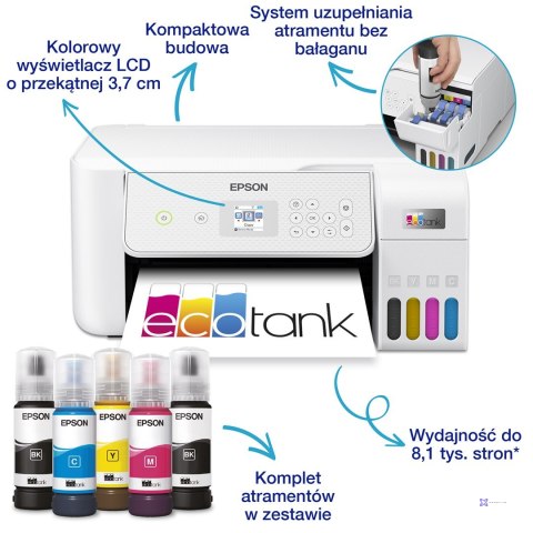Urz. wielofunkcyjne Epson EcoTank L3286 WiFi BIAŁY
