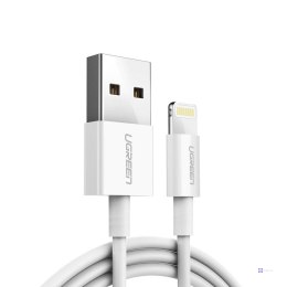 UGREEN NIKLOWANY KABEL LIGHTNING, 1 METRA BIAŁY