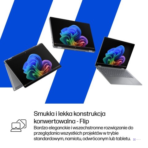HP OmniBook X Flip 2in1 14-fk0020nw Ryzen AI 5 340 14"2K OLED 300nits LBL Glosy 16GB LPDDR5x SSD512 Radeon 840M Cam5MP+IR 59Wh W