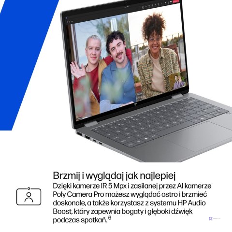 HP OmniBook X Flip 2in1 14-fk0020nw Ryzen AI 5 340 14"2K OLED 300nits LBL Glosy 16GB LPDDR5x SSD512 Radeon 840M Cam5MP+IR 59Wh W