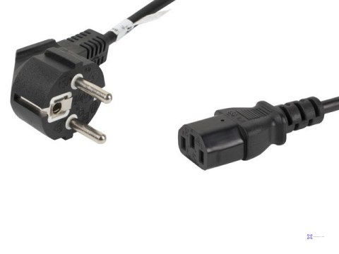 Kabel Lanberg CA-C13C-10CC-0018-BK (C13 / IEC C13 / IEC 320 C13 F - Shuko M; 1,8m; kolor czarny)
