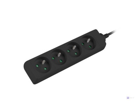 Przedłużacz Lanberg PS0-04E-0100-IEC-BK (1m; kolor czarny)