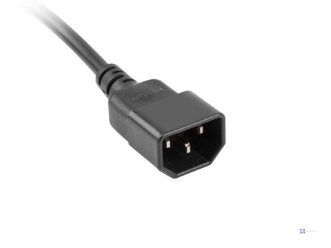 Przedłużacz Lanberg PS0-04E-0100-IEC-BK (1m; kolor czarny)