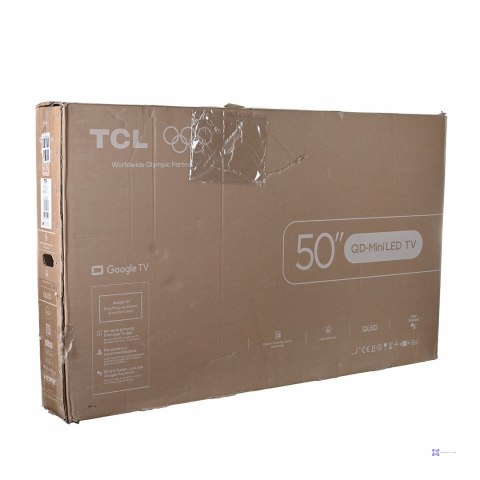 Telewizor TCL 50C7K QD-Mini LED 50" 4K Ultra HD Google TV Dolby Atmos DVB-T2 Czarny (OUTLET)