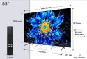 Telewizor TCL 85P8L QLED 85" 4K Ultra HD 144Hz Google TV Dolby Atmos Czarny