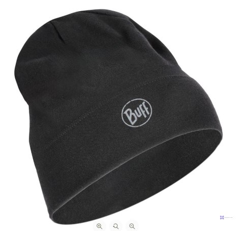 Czapka wełniana Buff Merino Midweight, solid black
