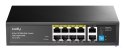 Switch CUDY FS1010PG 8-Port 10/100M PoE+ 120W 2xGbE Uplink