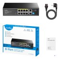 Switch CUDY FS1010PG 8-Port 10/100M PoE+ 120W 2xGbE Uplink