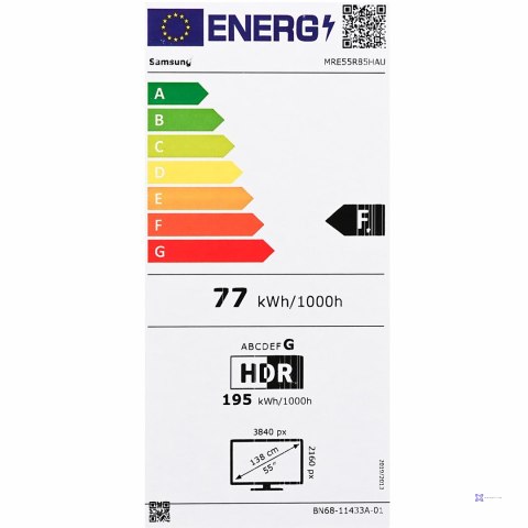 Telewizor Samsung MRE55R85H Micro RGB 55" 4K Ultra HD 144Hz Tizen Dolby Atmos Czarny