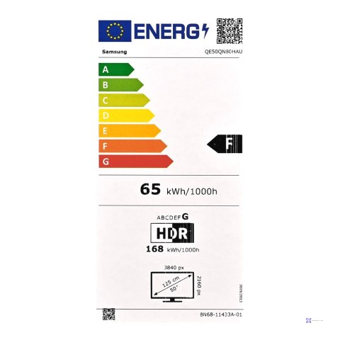 Telewizor Samsung QE50QN80H Neo QLED 50" 4K Ultra HD Tizen Dolby Atmos DVB-T2 Czarny