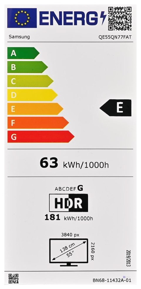 Telewizor Samsung QE55QN77F Neo QLED 55" 4K Ultra HD 100Hz Tizen Q-Symphony Szary (OUTLET)