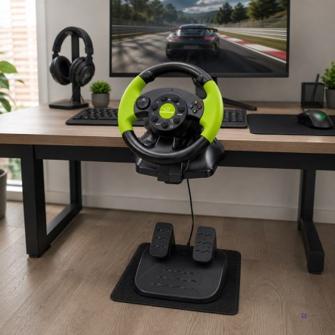 Kierownica Esperanza EG104 (PC, Xbox 360; kolor czarno-zielony)