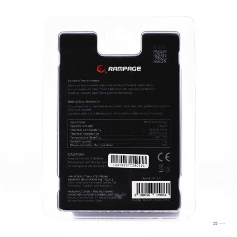RAMPAGE TERMOPAD XTP-001 38×38×02 MM PTM