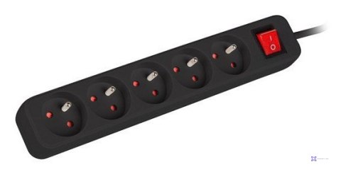 LANBERG LISTWA PRZEDŁUŻACZ 1.5M 5X 230V PL Z WYŁĄCZNIKIEM KABEL WYKONANY Z PEŁNEJ MIEDZI CZARNA