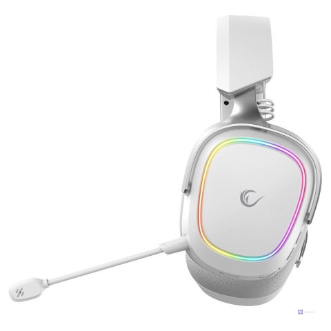 RAMPAGE SŁUCHAWKI BEZPRZEWODOWE NAUSZNE RETSU BT 2.4G RGB WHITE