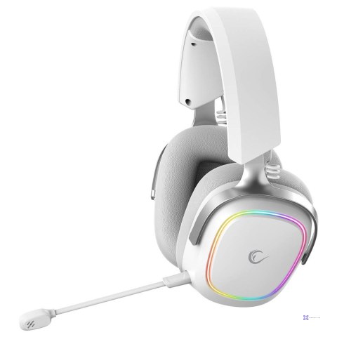 RAMPAGE SŁUCHAWKI BEZPRZEWODOWE NAUSZNE RETSU BT 2.4G RGB WHITE