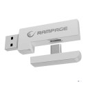 RAMPAGE SŁUCHAWKI BEZPRZEWODOWE NAUSZNE RETSU BT 2.4G RGB WHITE