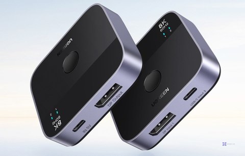 Switch Ugreen DisplayPort/USB-C do USB-C - szary
