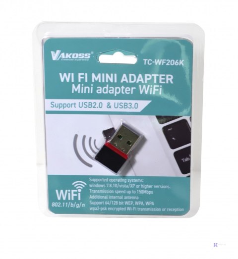 VAKOSS USB KARTA SIECIOWA WIFI 2.4GHZ USB 2.0