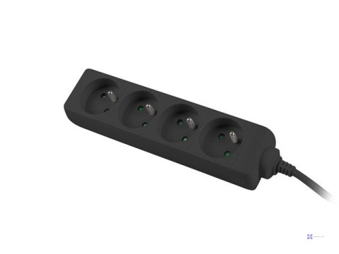 LANBERG LISTWA PRZEDŁUŻACZ 1.5M 4X 230V PL KABEL WYKONANY Z PEŁNEJ MIEDZI CZARNA
