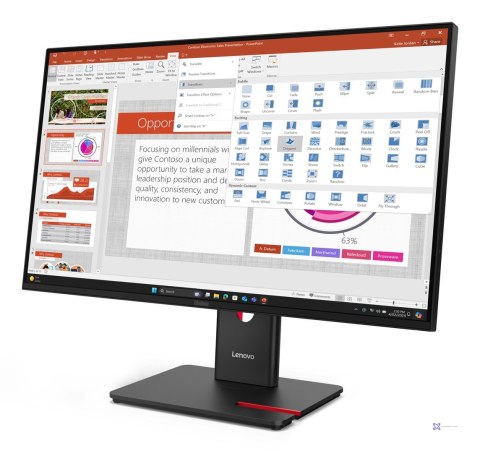 Lenovo ThinkVision T27-40 27"FHD 120Hz 300nits AG USB HDMI DP Eclipse Black