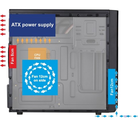 AKYGA OBUDOWA MICRO TOWER ATX AK17BK