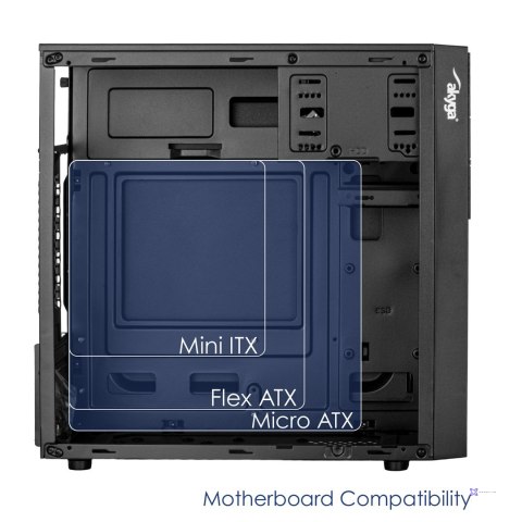 AKYGA OBUDOWA MICRO TOWER ATX PORT USB C AK19BK