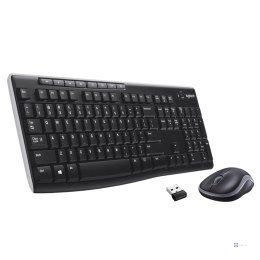 Klawiatura membranowa Logitech MK270 920-004508 (USB (Radio 2.4 GHz); kolor czarny) (OUTLET)