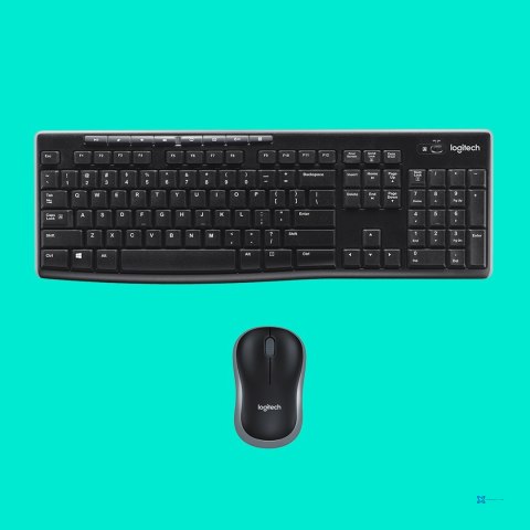 Klawiatura membranowa Logitech MK270 920-004508 (USB (Radio 2.4 GHz); kolor czarny) (OUTLET)