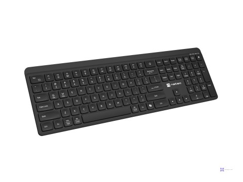 NATEC KLAWIATURA TANG US BEZPRZEWODOWA BT + 2.4GHZ CICHA SLIM CZARNA
