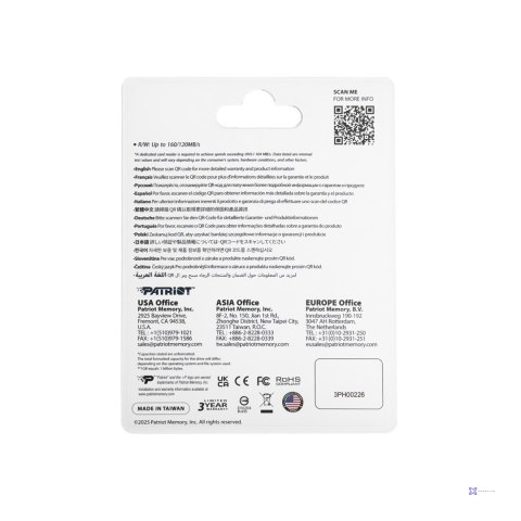 Patriot EP DDR200 Micro SDXC 256GB 160/120 MB/s U3