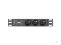 Listwa RACK Lanberg PDU-03E-0200-IEC-BK (3 x Typ E; 10 A; 2m; kolor czarny)