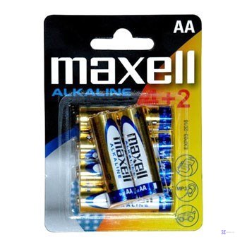 Maxell Baterie alkaliczne ALKALINE LR06 LR6 AA BLISTER 1,5V x 4 szt.+ 2 szt.