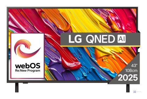 Telewizor LG 43QNED84A3C QNED 43" 4K Ultra HD WebOS Dolby Digital DVB-T2 Czarny