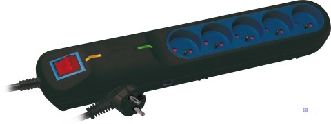Listwa zasilająca Lestar LF 2005 G-A K.: CZ 5m czarna