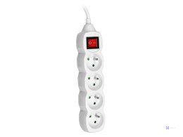 Przedłużacz TRACER PowerCord 3,0m (4 gniazda, wyłącznik, biały)