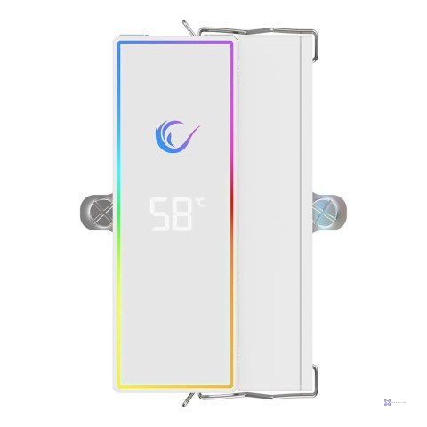 RAMPAGE CHŁODZENIE PROCESORA OCTAGON B70 120MM ARGB WYŚWIETLACZ TEMPERATURY WHITE