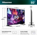 Telewizor Hisense 50E7S PRO DLED 50" 4K Ultra HD 144Hz VIDAA Dolby Atmos DVB-T2 Czarny
