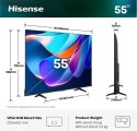 Telewizor Hisense 55A6S DLED 55" 4K Ultra HD VIDAA Dolby Atmos DVB-T2 Czarny