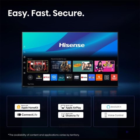 Telewizor Hisense 55A6S DLED 55" 4K Ultra HD VIDAA Dolby Atmos DVB-T2 Czarny