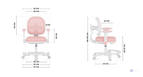 Fotel obrotowy Junior 3.6 Pink