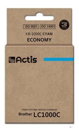 Actis KB-1000C Tusz (zamiennik Brother LC1000C/LC970C; Standard; 36 ml; niebieski)