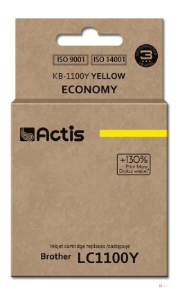 Actis KB-1100Y Tusz (zamiennik Brother LC1100Y/980Y; Standard; 19 ml; żółty)
