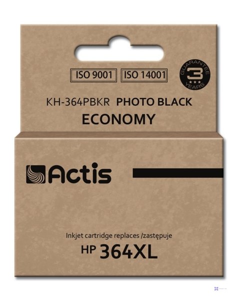 Actis KH-364PBKR Tusz (zamiennik HP 364XL CB322EE; Standard; 12 ml; czarny, foto)