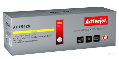 Activejet ATH-542N Toner (zamiennik HP 125A CB542A, Canon CRG-716Y; Supreme; 1600 stron; żółty)