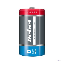 Baterie alkaliczne REBEL LR20 2szt/bl.