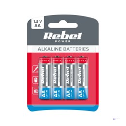 Baterie alkaliczne REBEL LR6 4szt/bl.