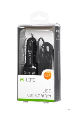 Ładowarka samochodowa M-Life do Apple iPhone, iPad + USB 2100 mA